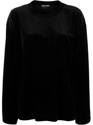 Tom Ford Womens Velour Blouse In Black