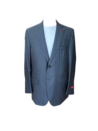 Isaia Mens Grey Wool Blazer Jacket