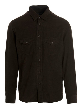 Tom Ford Mens Corduroy Shirt in Brown