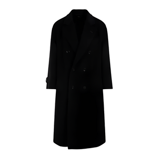 Tom Ford Mens Wool Long Coat in Black