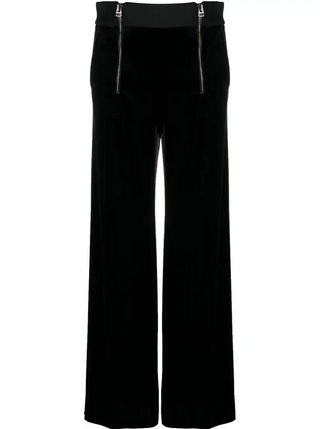 Tom Ford Womens Velvet Zippered Trousers In Black