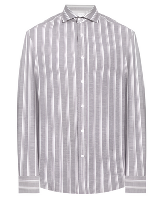 Brunello Cucinelli Mens Shirt In Green & White