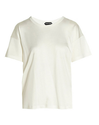 Tom Ford Womens Silk T-Shirt In White