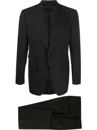 Tom Ford Mens Two Piece Suit in Black