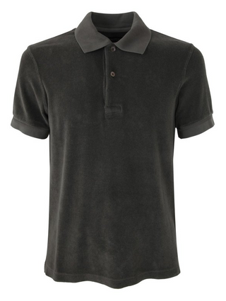 Tom Ford Mens Terry Cloth Dark Grey Polo