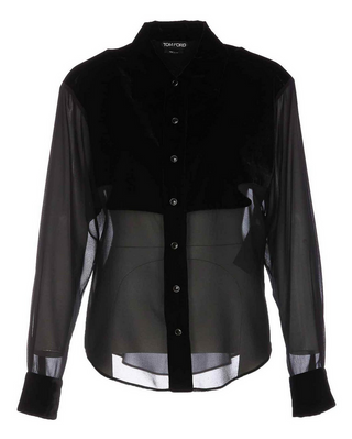 Tom Ford Womens Georgette Shirt In Black