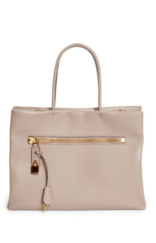 Tom Ford Womens Large Alix Grained Leather Tote In Beige