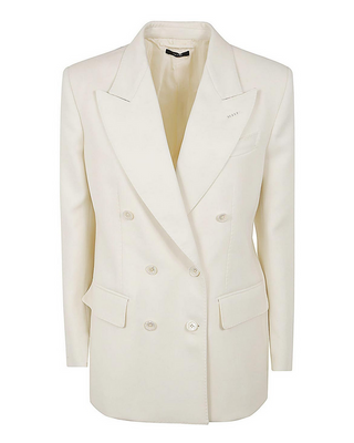 Tom Ford Womens Double Breasted Jacket In White