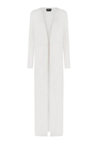 Tom Ford Womens Cashmere/Silk Maxi Cardigan In White