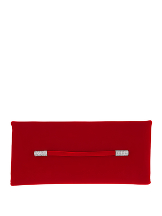 Tom Ford Womens Velvet Ava Crystal Clutch In Red