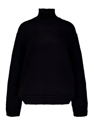 Tom Ford Womens Roll Neck Knitted Wool Sweater In Black