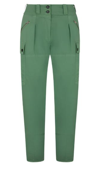 Tom Ford Womens Cotton Twill Pleated Cargo Pants In Green