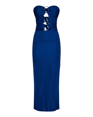 Tom Ford Womens Strapless Dress In Blue