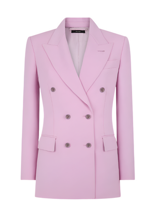 Tom Ford Womens Wool/Sik Blend Wallis Double Breasted Jacket In Lilac