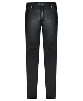 Tom Ford Womens Black Leather Lgoo Trousers In Black