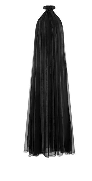 Tom Ford Womens Embroidered Halterneck Evening Dress In Black