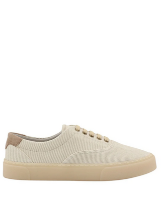 Brunello Cucinelli Mens Sand Color Branded Lace-Up Sneakers