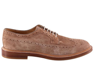 Brunello Cucinelli Mens Perforated Detailed Brogues in Brown