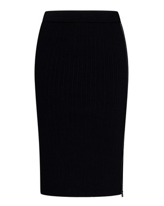 Tom Ford Womens Black Silk Blend Midi Pencil Skirt In Black