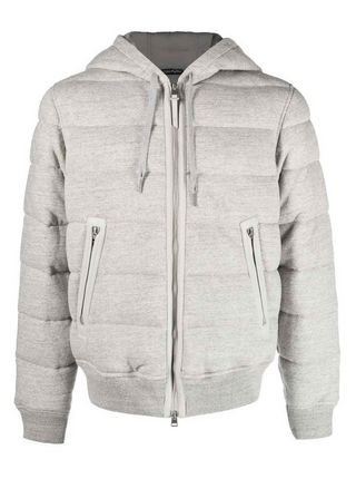 Tom Ford Mens Puffer Jacket in Light Gray