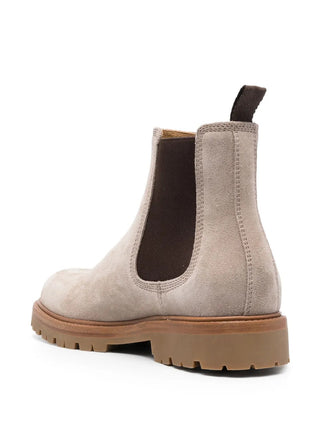 Brunello Cucinelli Mens Chelsea Boots in Light Brown