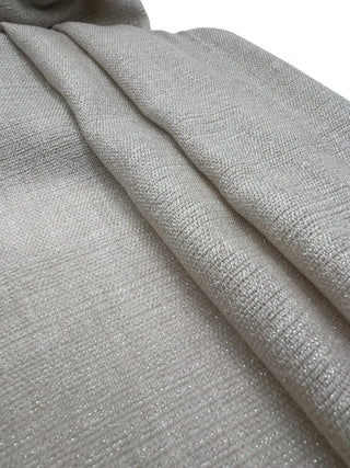 Brunello Cucinelli Cashmere Silk Beige Pink Sand Metallic Blend Women's Scarf