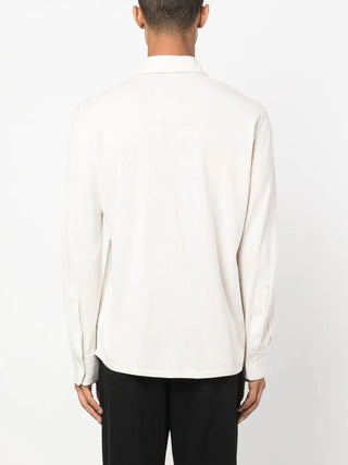 Brunello Cucinelli New Mens Long Sleeve Beige Cotton Casual Shirt
