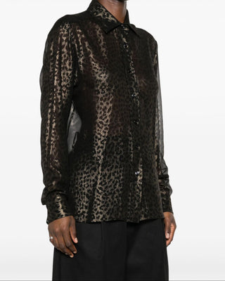 Tom Ford Womens Button Down Shirt In Cheetah