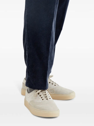 Brunello Cucinelli Suede and Corduroy Lace-Up Low-Top Sneakers with Gum Sole