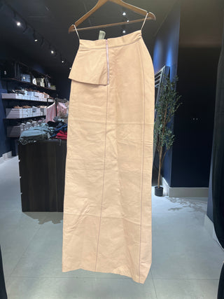Tom Ford Archive Beige Pink Leather Skirt