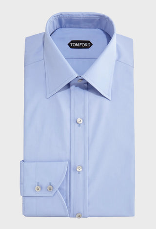 Tom Ford Men's Medium Blue 100% Cotton Button Down