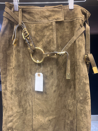 Tom Ford Archive Green Suede Skirt
