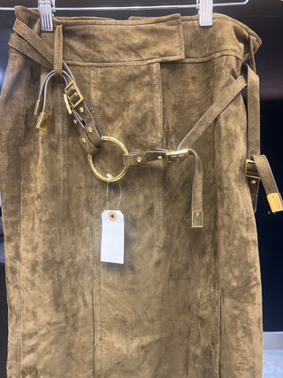 Tom Ford Archive Green Suede Skirt