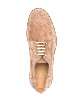 Brunello Cucinelli Mens Perforated Detailed Brogues in Brown