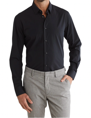 Cavalli Class Mens Dress Slim Fit Black Shirt