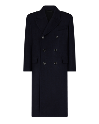 Tom Ford Mens Wide Herringbone Officer Coat