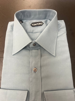 Tom Ford Dark Grey 74% Lyocell & 26% Silk Button Down Dress Shirt