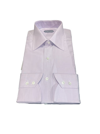 Tom Ford Men’s Light Purple & White Button Down Dress Shirt