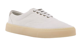 Brunello Cucinelli Men’s Low-Top Suede White Sneakers
