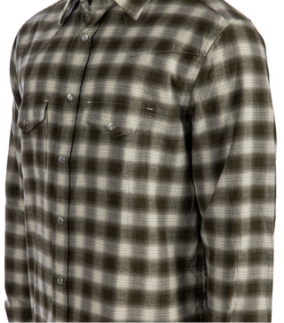Tom Ford Mens Check Print Cotton Shirt in green