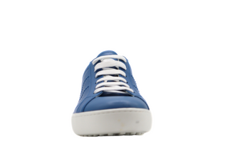 Tods Mens Baltic Blue Cassetta Sneaker Shoe with White Laces