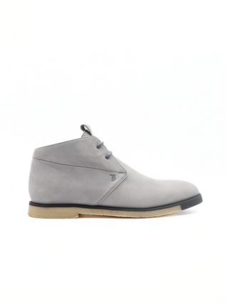 Tods Mens Light Blue Grey Ankle Lace Up Boot Shoe