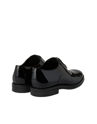 Brunello Cucinelli Mens Black Patent Oxfords