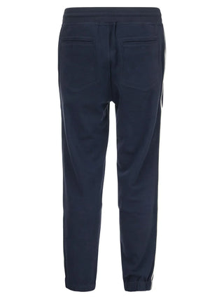 Brunello Cucinelli Mens Drawstring Slim-Cut Track Pants in Navy