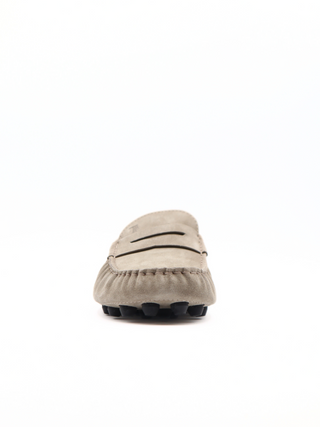 Tods Mens Beige Suede Gommino Driving Shoe