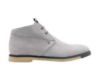 Tods Mens Light Blue Grey Ankle Lace Up Boot Shoe