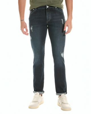 BRUNELLO CUCINELLI MEN'S PANTS IN DARK WASH DENIM