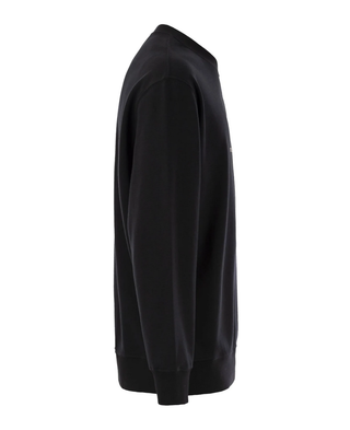 Brunello Cucinelli Mens Logo Black Crew Neck Sweatshirt