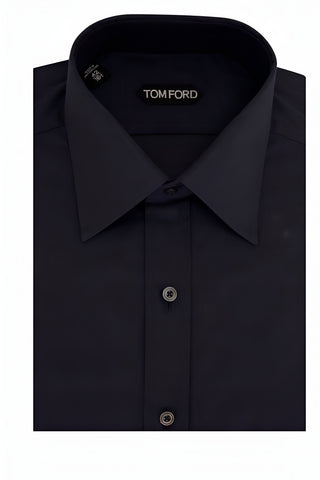 Tom Ford Men’s 100% Cotton Navy Blue Button Down Dress Shirt