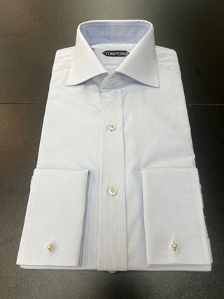 Tom Ford Men's Medium Blue 100% Cotton Cufflink Button Down